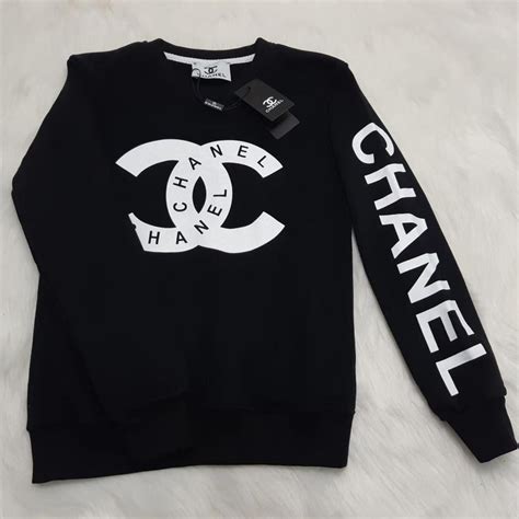 chanel pullover women& 39|authentic Chanel logo sweater.